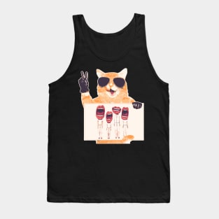 Peace Cat Talking Heads Tank Top